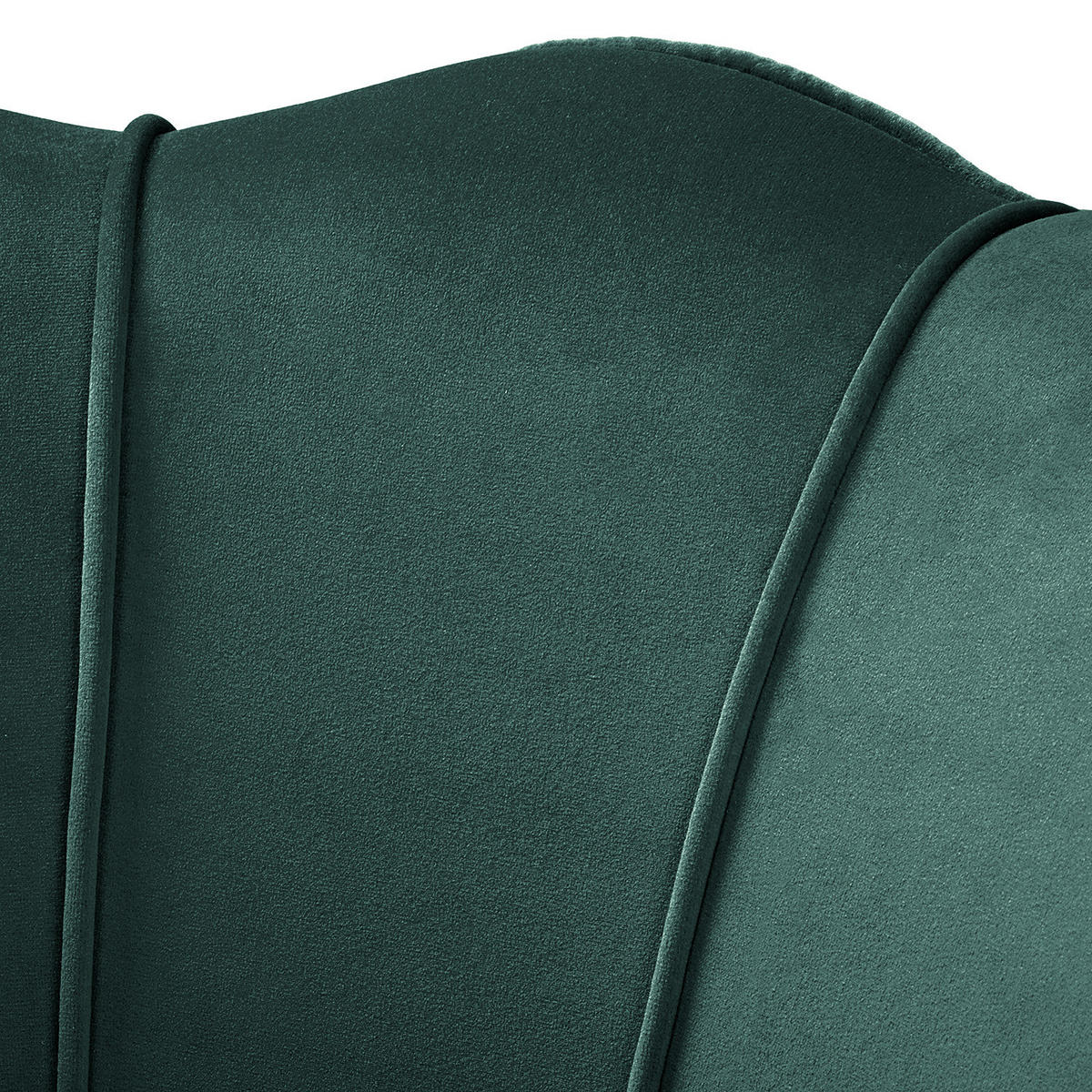 SESSEL - Samt, Füße Dunkel - Dunkelbraun/Petrol, Birkenholz/Textil (75/74/75cm) - home24