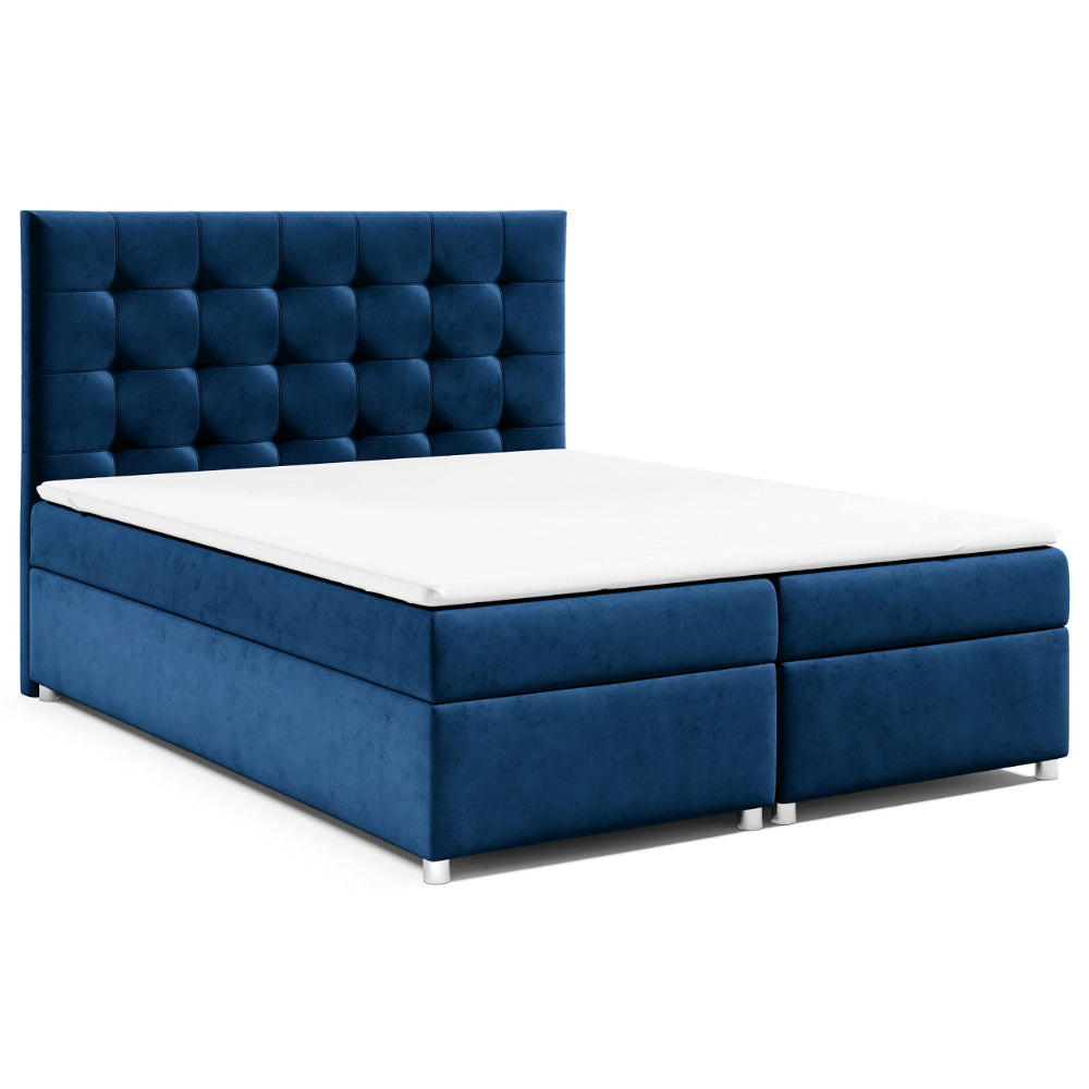 BOXBETT mit Bettkasten Trinity K-12 Bonellfederkern - Blau, Holz/Holzwerkstoff (180/200cm) - Best For Home