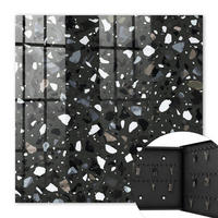 SCHLÜSSELBOX Schwarz 30x30 cm- Türöffnung nach rechts - Stilvolles Mosaik - Schwarz, Metall (30/30/5cm) - TULUP