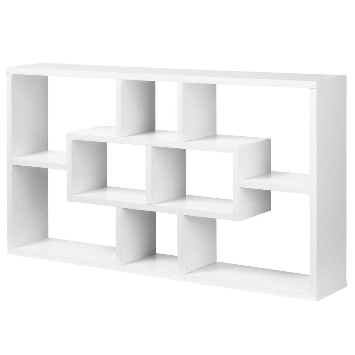WANDREGAL DE-14286 8 Fächer, 85x14,5x47,5 cm Weiß - Weiß, Holzwerkstoff (85/47.5/14.5cm) - ComfortXL