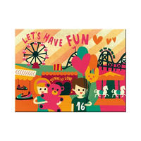 MAGNET 6/8 cm Happy Together Let's Have Fun - Multicolor, Metall (8/6/0.1cm) - Nostalgic-Art