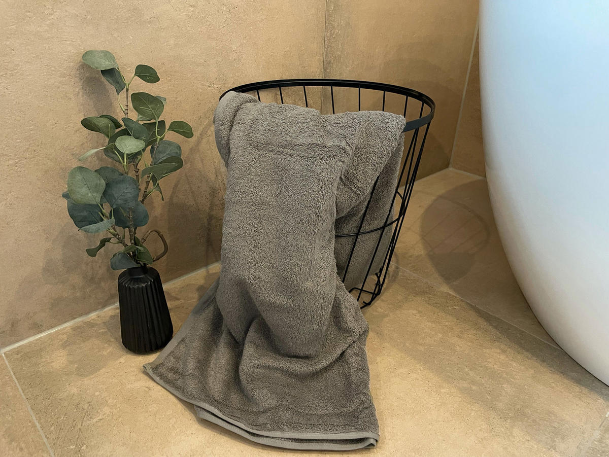 BADETUCH, 2er-Set, 100x150 cm, 100% Baumwolle, Braun - Fango, Textil (100/150cm) - Zollner