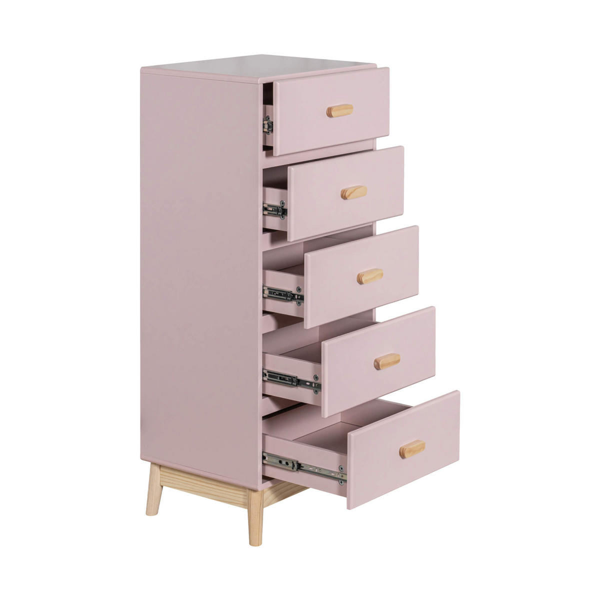 KOMMODE Rosa 40/50/115 cm - Pink, Holzwerkstoff (40/115/50cm) - Mobili Rebecca