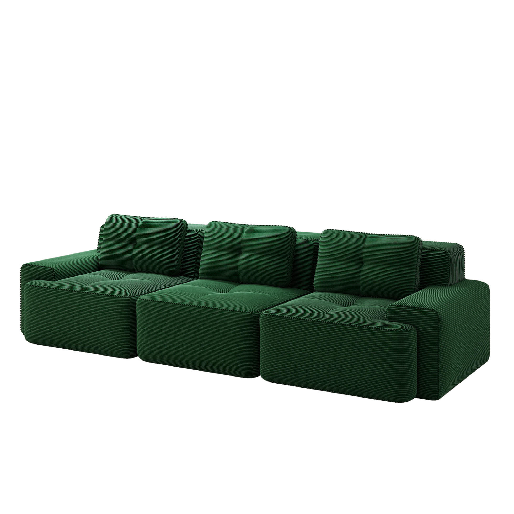 Modfu Modulsofa Grün 104x69x293 cm