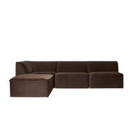 SOFA Quinto Braun aus Stoff - Braun, Textil (285/73/194cm) - Tikamoon