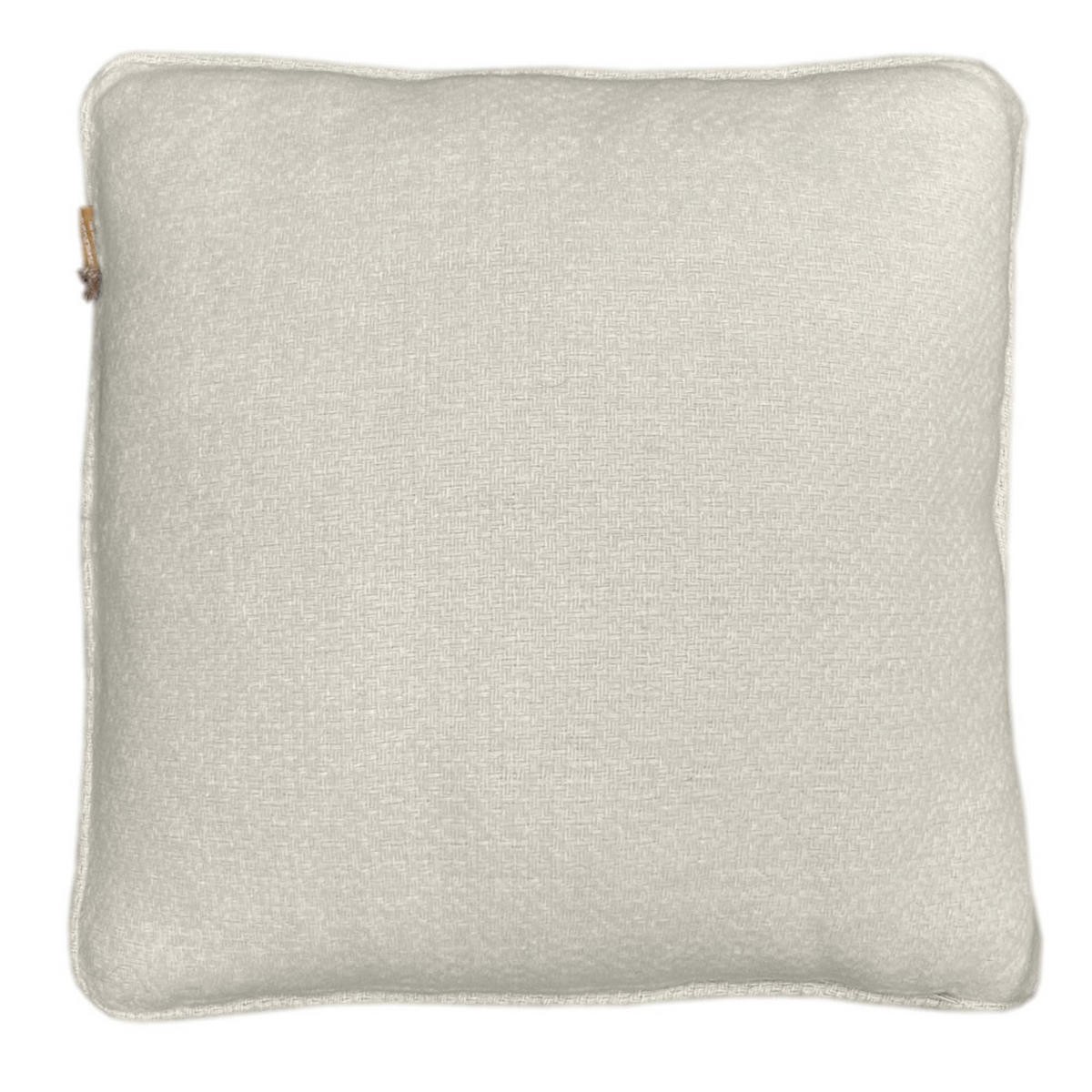 WOLLKISSEN recycelte Wolle Struktur Abbeyweiß 50x50 - Weiß, Textil (50/50/12cm) - Malagoon