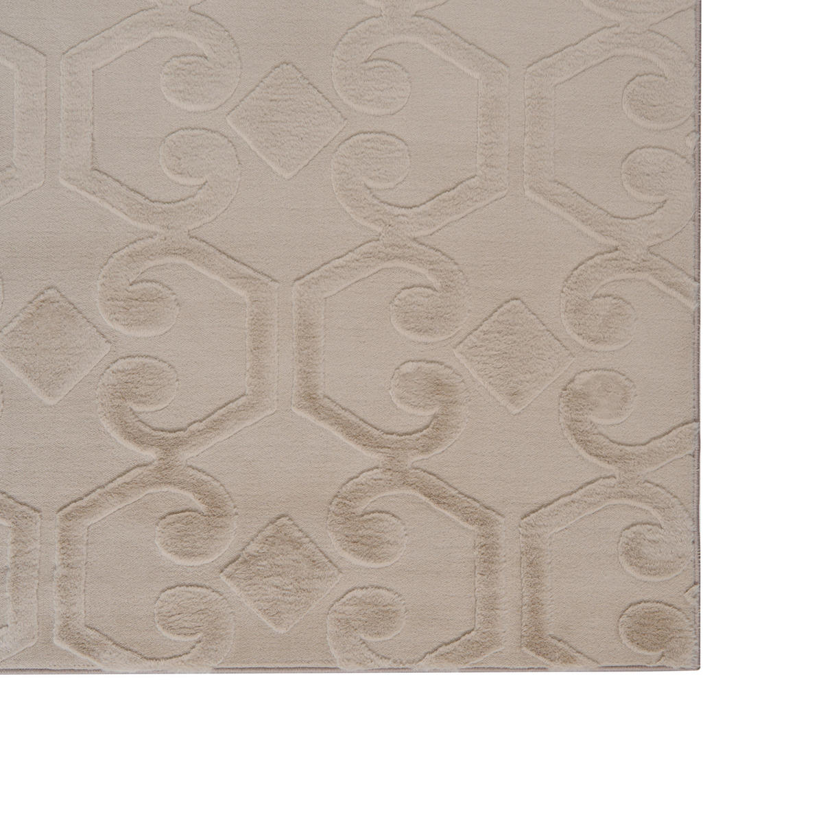 KOBEREC Béžový 160/230 cm Gannett - béžová, textil (160/230cm) - Beliani