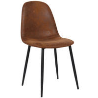 ESSZIMMERSTUHL MOVI Braun Kunstleder Metall 88x44x51 cm - Braun, Metall (44/88/51cm) - DELUKE
