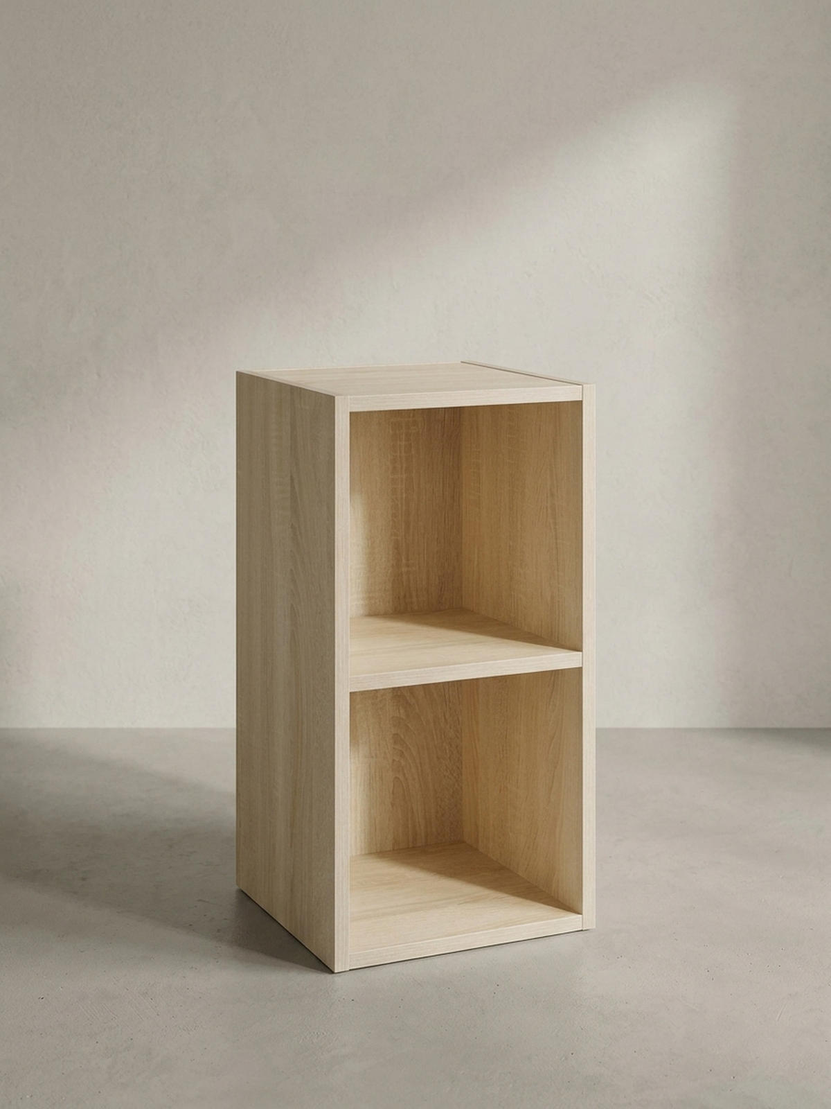 REGAL Melamin 2 Fächer Kompakt CERVINO, Beige 30x30x60 cm - Beige, Holz (30/60/30cm) - KADIMA DESIGN