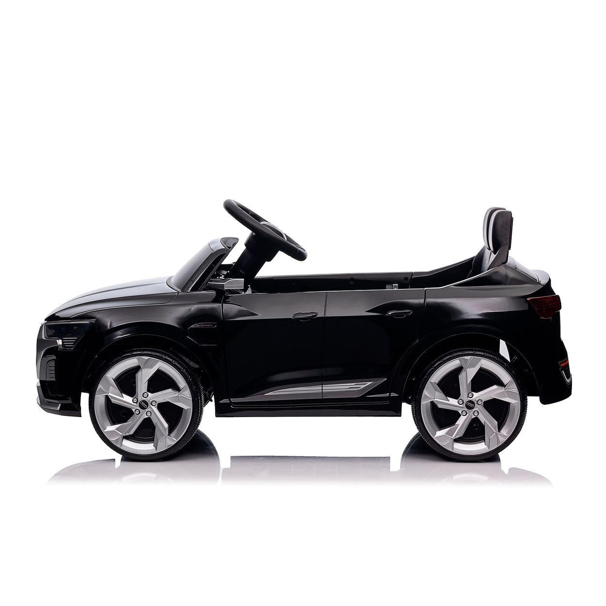 ELEKTROAUTO SUV Audi SQ8 schwarz Fernbedienung Doppelmotorantrieb Gurt - Schwarz, Kunststoff (98/58/43cm) - Chipolino