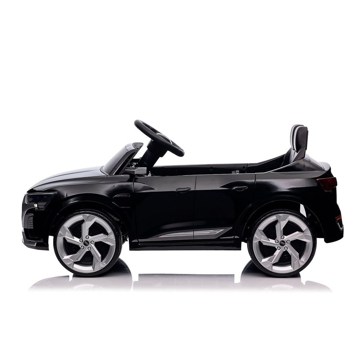 ELEKTROAUTO SUV Audi SQ8 schwarz Fernbedienung Doppelmotorantrieb Gurt - Schwarz, Kunststoff (98/58/43cm) - Chipolino