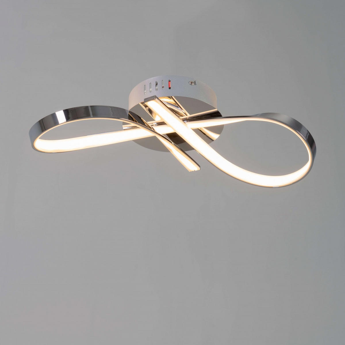 DECKENLEUCHTE Acht, Silber/Chrom, 45cm - Chromfarben, Metall (45/17/13cm) - KOSILUM