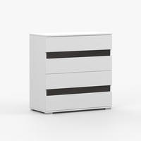 KOMMODE Lucca 4S 90 cm, 90/93/43, 4 Schubladen, Weiß - Weiß, Holzwerkstoff (90/90/43cm) - imoebel24