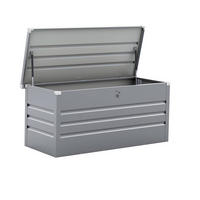 GARTENSCHRANK - GARTENTRUHE store Silber - Grau, Holz (69/60/165cm) - Habitat Garten