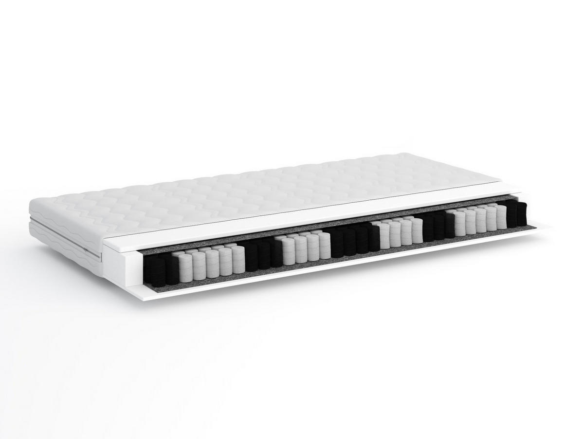 TASCHENFEDERKERNMATRATZE Anaba - Weiß, Kunststoff - Fedve