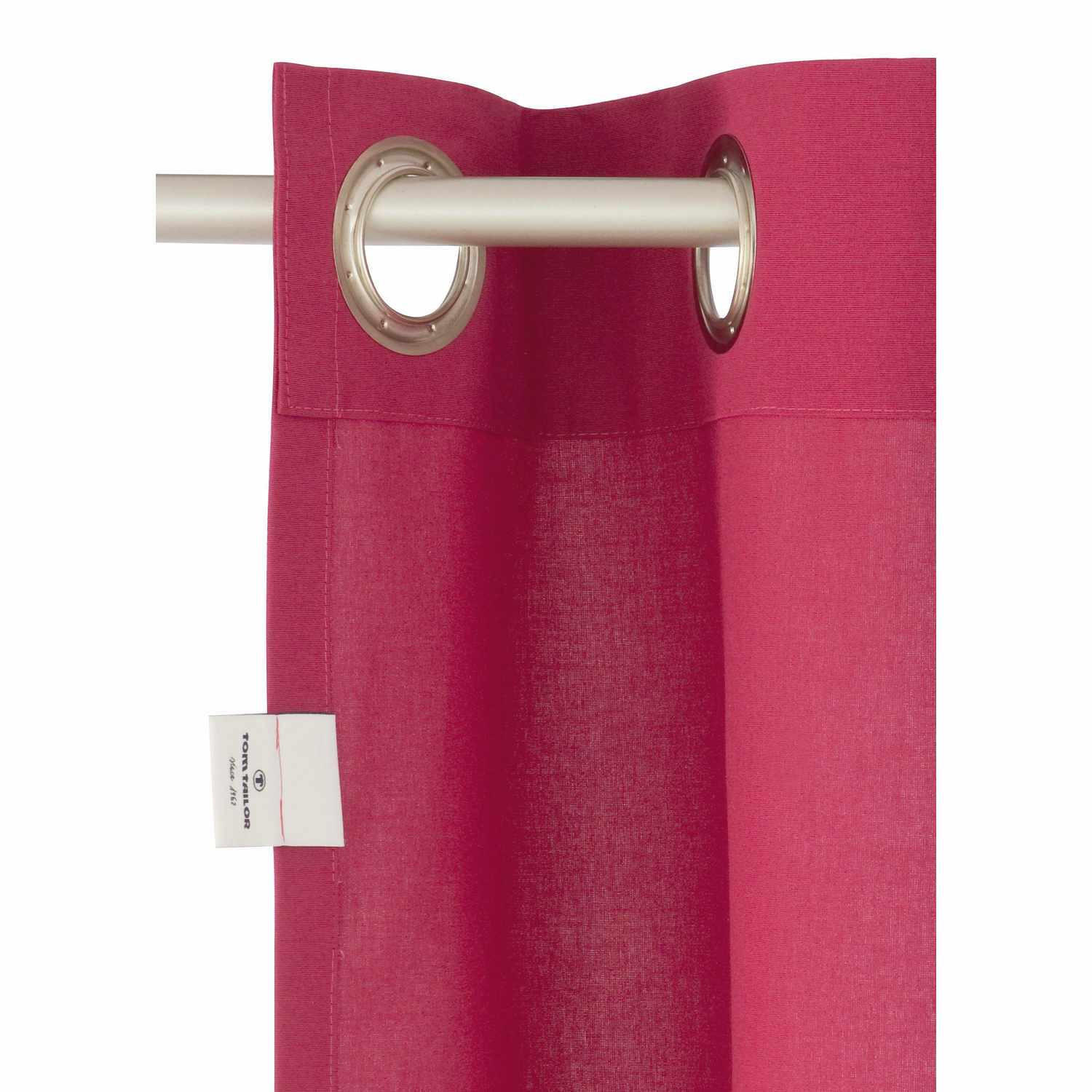 ÖSENVORHANG DOVE Blickdicht - Pink, Textil (140/0.5/245cm) - Tom Tailor