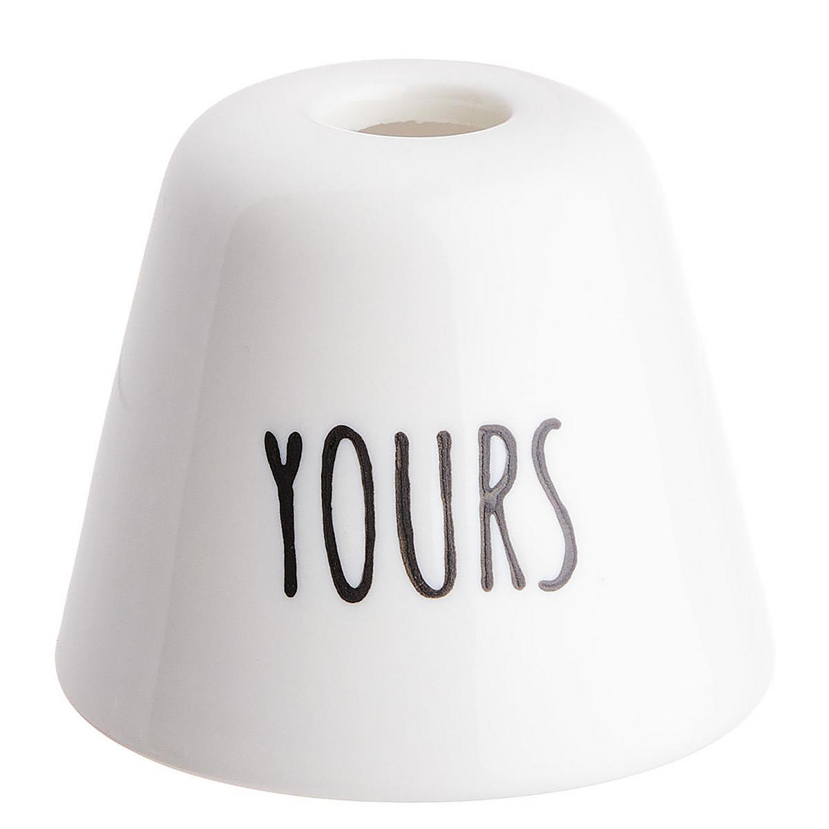 ZAHNBÜRSTENHALTER Mine Yours - Weiß, Keramik (6/4.5/6cm) - Butlers