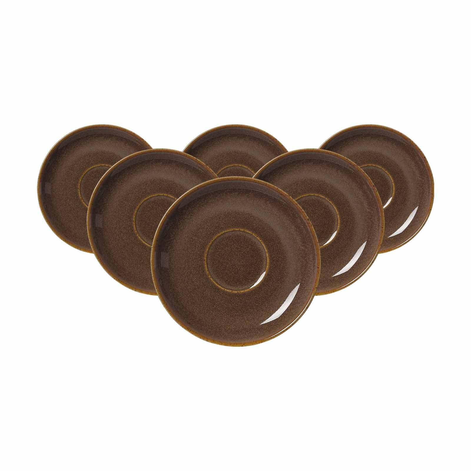ESPRESSOUNTERTASSEN Sahara Dunkelbraun ø 11,5 cm 6er Set - Dunkelbraun, Keramik (11.5cm) - Ritzenhoff Breker