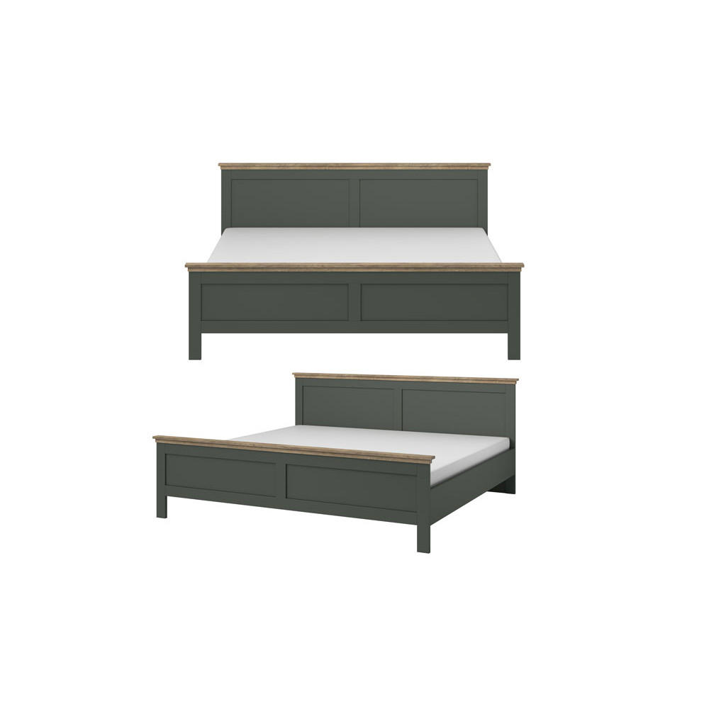 SCHLAFZIMMER-SET Elda abisko ash / eiche lefkas 3-teilig - Weiß/Braun, Holz/Holzwerkstoff (160/200cm) - Feldmann-Wohnen