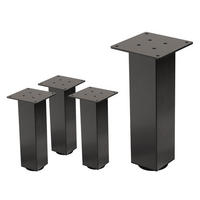 TISCHBEINE 4er Set I-Design H:30 cm Dunkelgrau 8x8 cm - Dunkelgrau, Metall (8/30/8cm) - ML-DESIGN