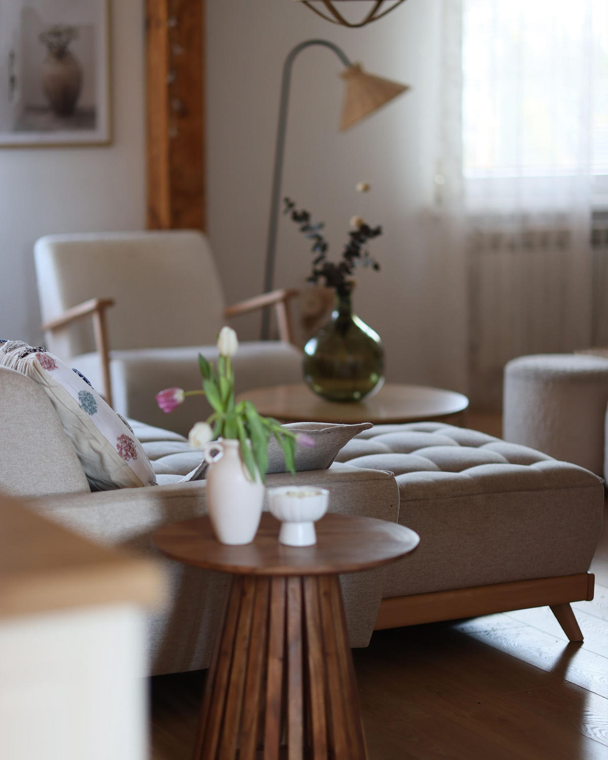 KONFERENČNÍ STOLEK Akáciové dřevo tmavě hnědý kulatý 50 cm Mesilla - tmavě hnědá, dřevo (50/50/48cm) - Beliani