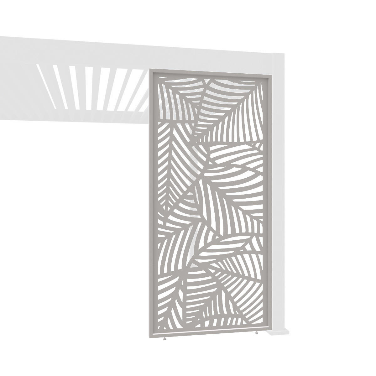 PERGOLA-WAND dekorativ aus Aluminium 113 cm Ivory Sand - Beige, Metall (113/234/6cm) - WEIDE