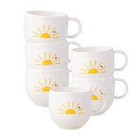 HENKELBECHER HELLO SUNSHINE With Love weiß-gelb 290 ml 6er Set - Gelb/Weiß, Keramik (0.29L) - Villeroy & Boch