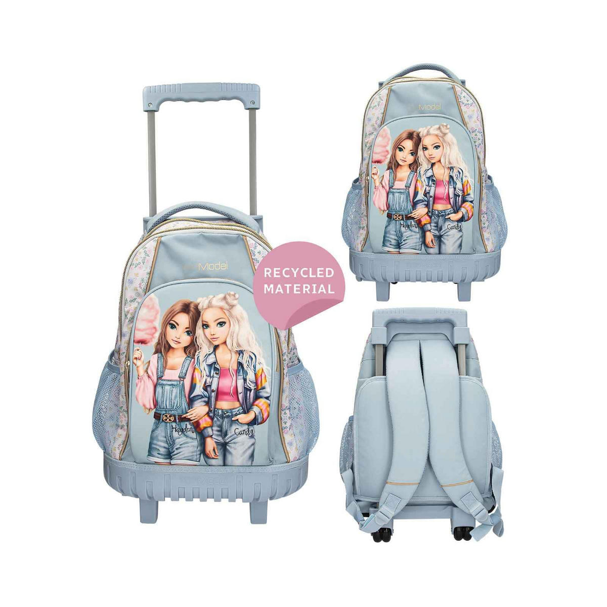 SCHULRUCKSACK TROLLEY MY BFF TOPModel hellblau 23 x 34 x 54 cm - Hellblau, Textil (32/25cm) - Depesche Germany