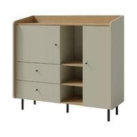 KOMMODE – 125 cm – ALESSIO System – Grau - Grau, Holzwerkstoff (125/115/42cm) - hi-markt