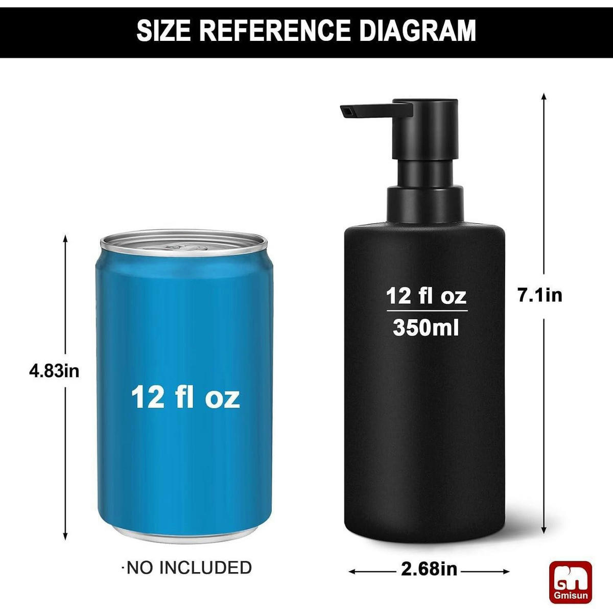 SEIFENSPENDER 2-teiliges Set Glas Schwarz 300 ml - Schwarz, Glas (6.7/17.8/6.7cm)