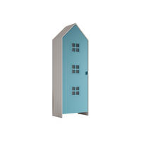 REGALSCHRANK Kania 58x37x171 MDF Weiß/Blau - Blau/Weiß, Holzwerkstoff (58/171/37cm) - 58aufmkessel