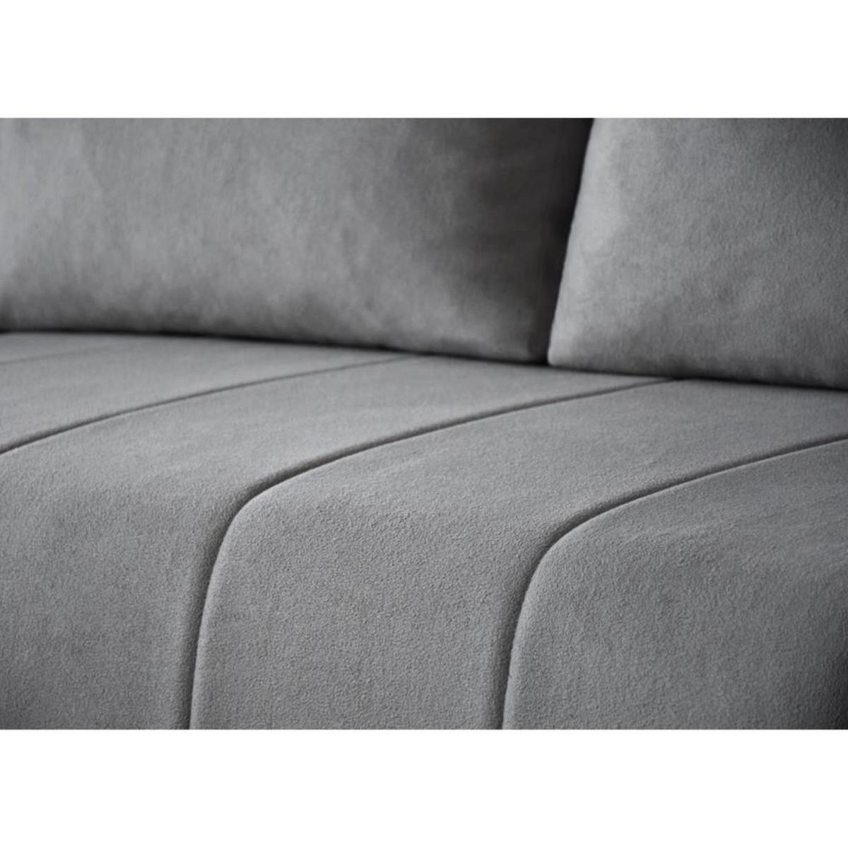 ECKSCHLAFSOFA Capri grau - Schwarz/Grau, Kunststoff/Textil (223/156cm) - Beautysofa