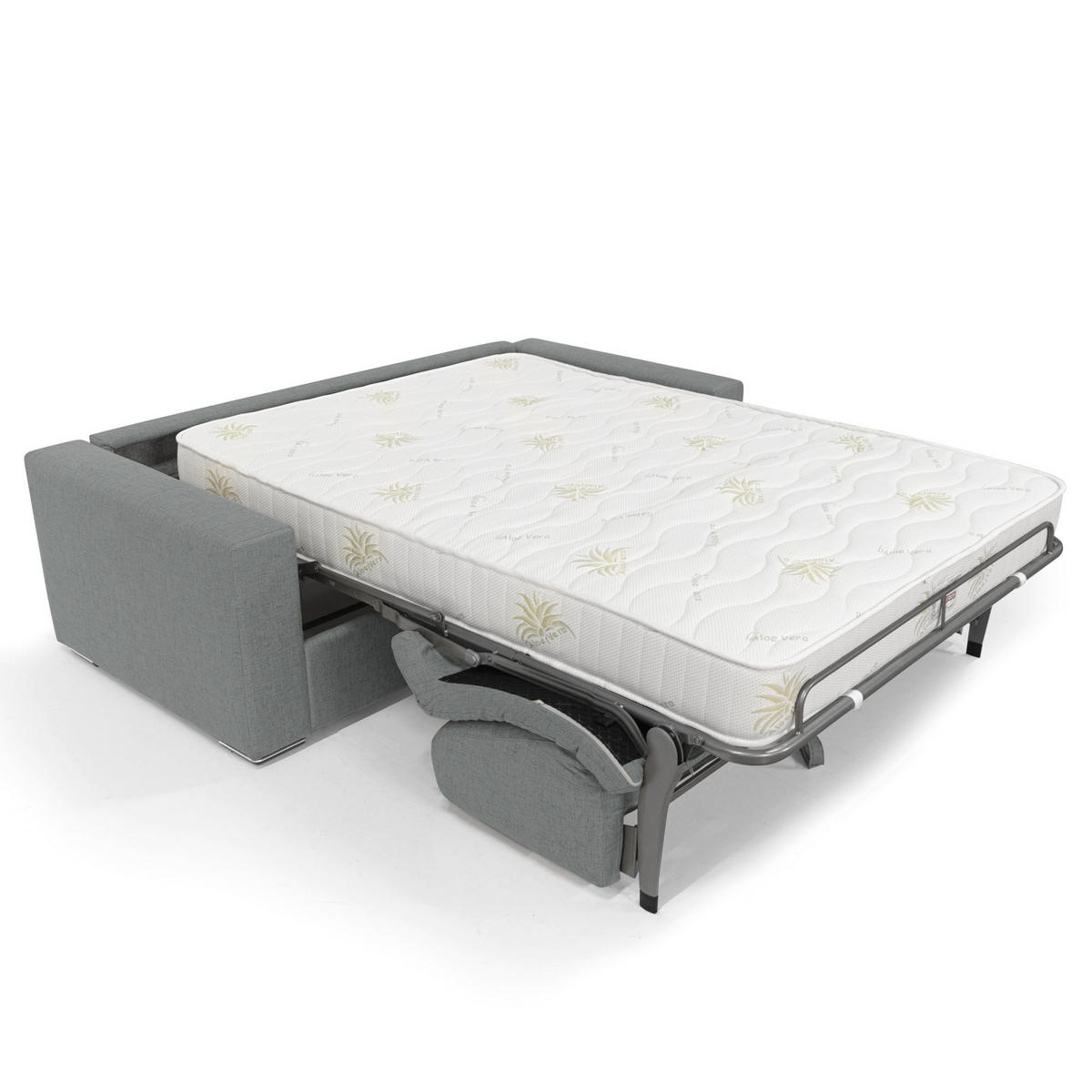 SCHLAFSOFA Nixon - Grau, Textil (200/93/96cm) - Divani.store