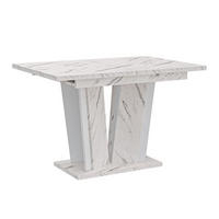 ESSTISCH Ausziehbar 120 - 160 cm Weiß Marmoroptik - Weiß, Holzwerkstoff (120/80/75cm) - PROSPERO