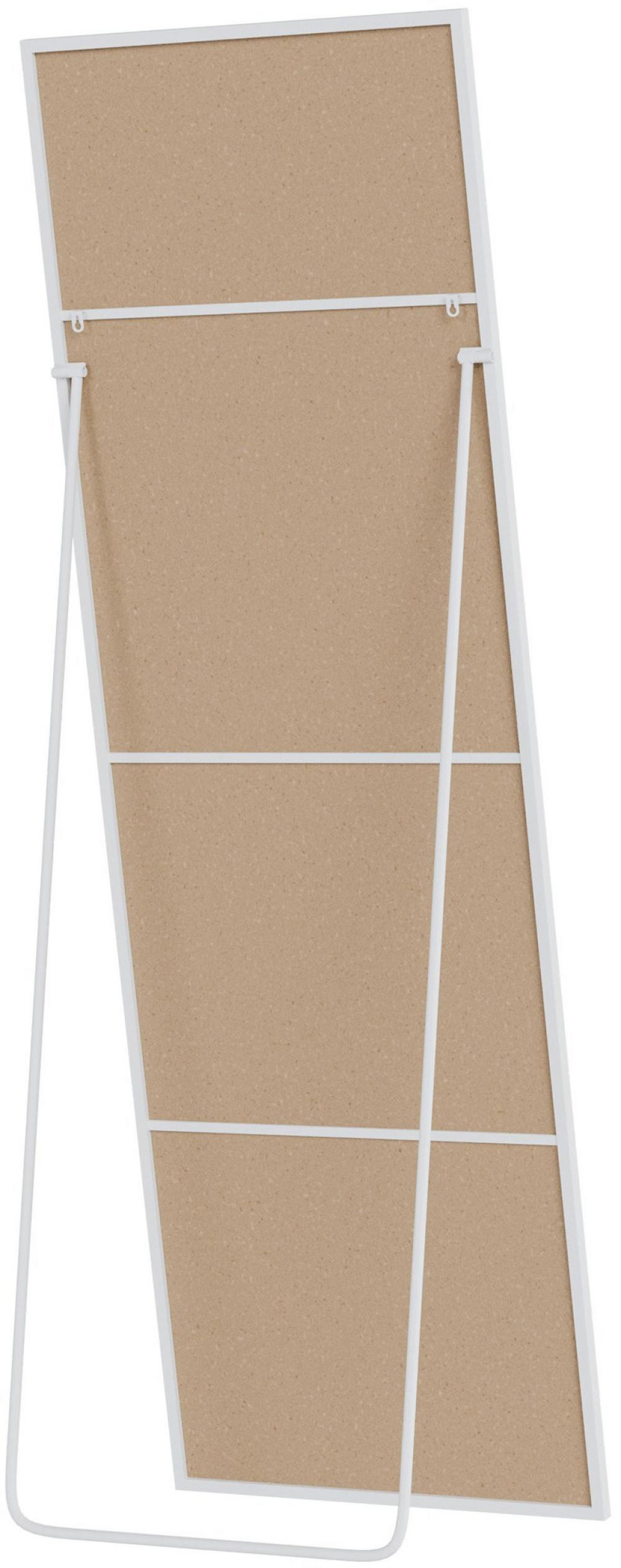 STANDSPIEGEL eckig 50/3/150 cm Glas Weiß Matt - Weiß, Glas (50/150/3cm) - CLP