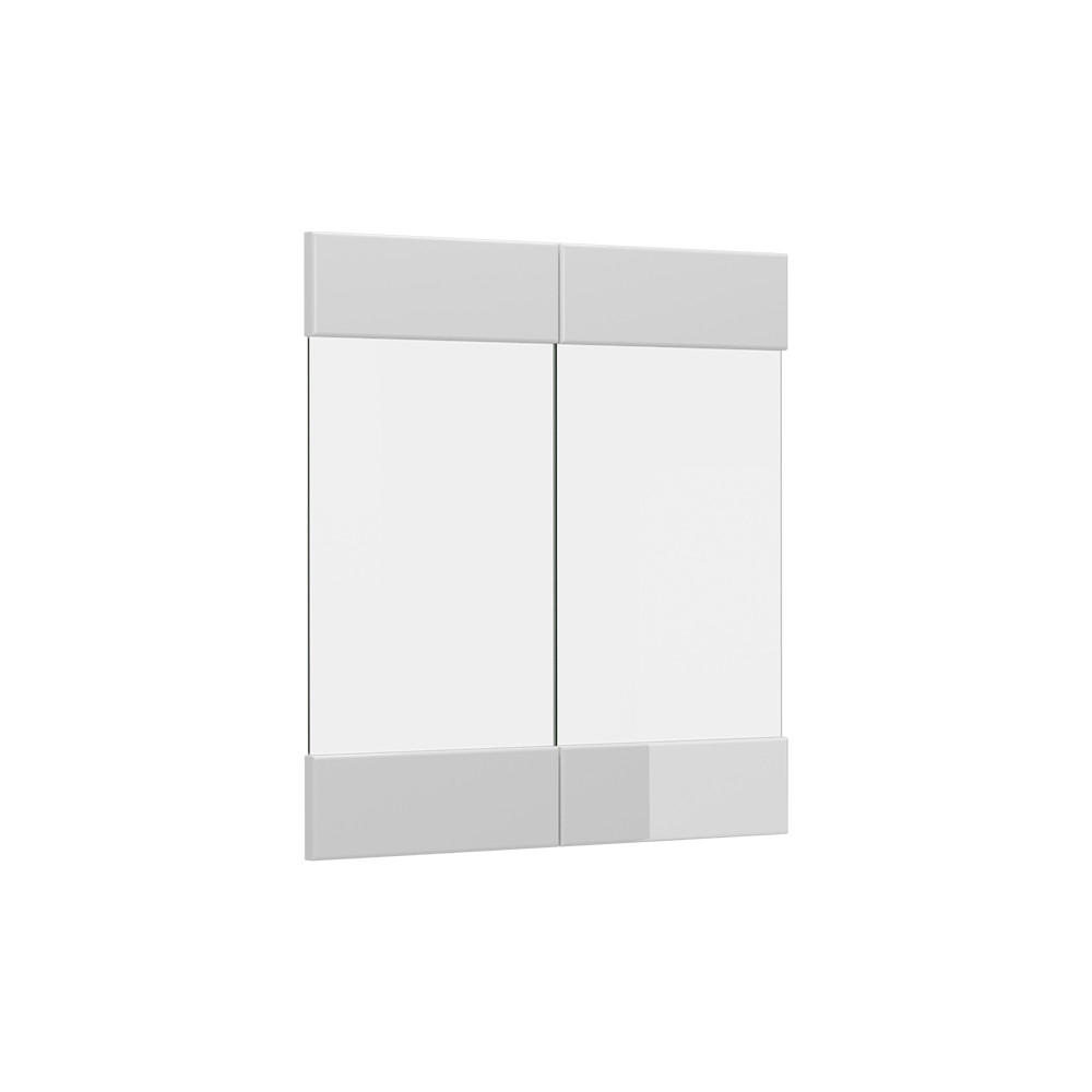 KÖKSFRONT R-Line Vit högblank 59.2x59 cm möbelfront för väggskåp med glas Vit högglans 59/59.2/1.6 cm
