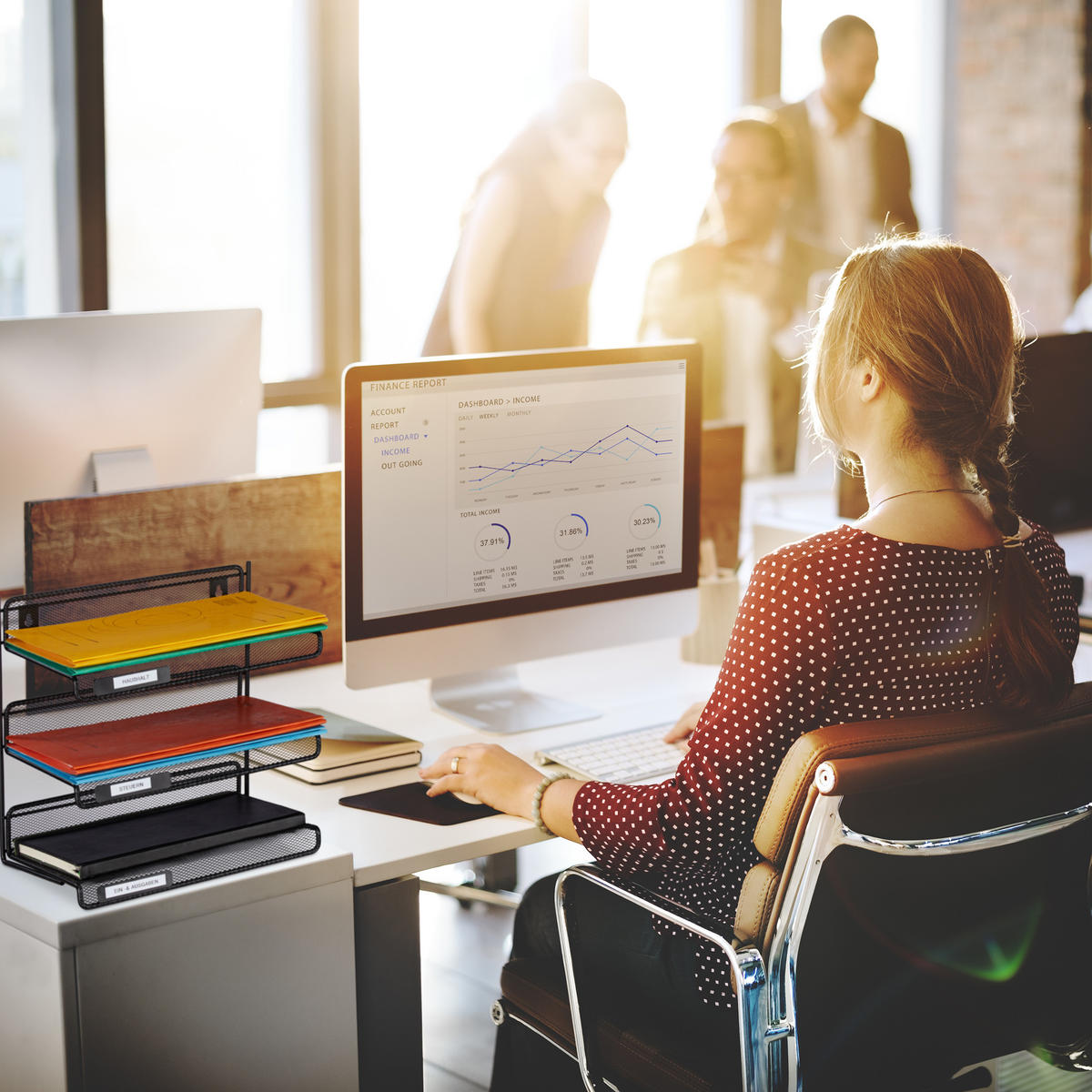 BRIEFABLAGE - Schwarz, Metall (33/32/25cm) - Relaxdays