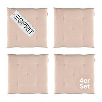 SITZKISSEN 4er Set Needlestripe rose - 40x40 cm - Rosa, Textil (40/40/3cm) - Esprit