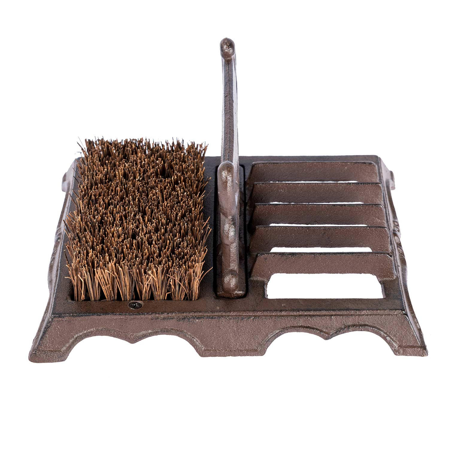 STIEFELKRATZER mit Bürste, Gusseisen - Braun, Metall (22/27cm) - Homescapes