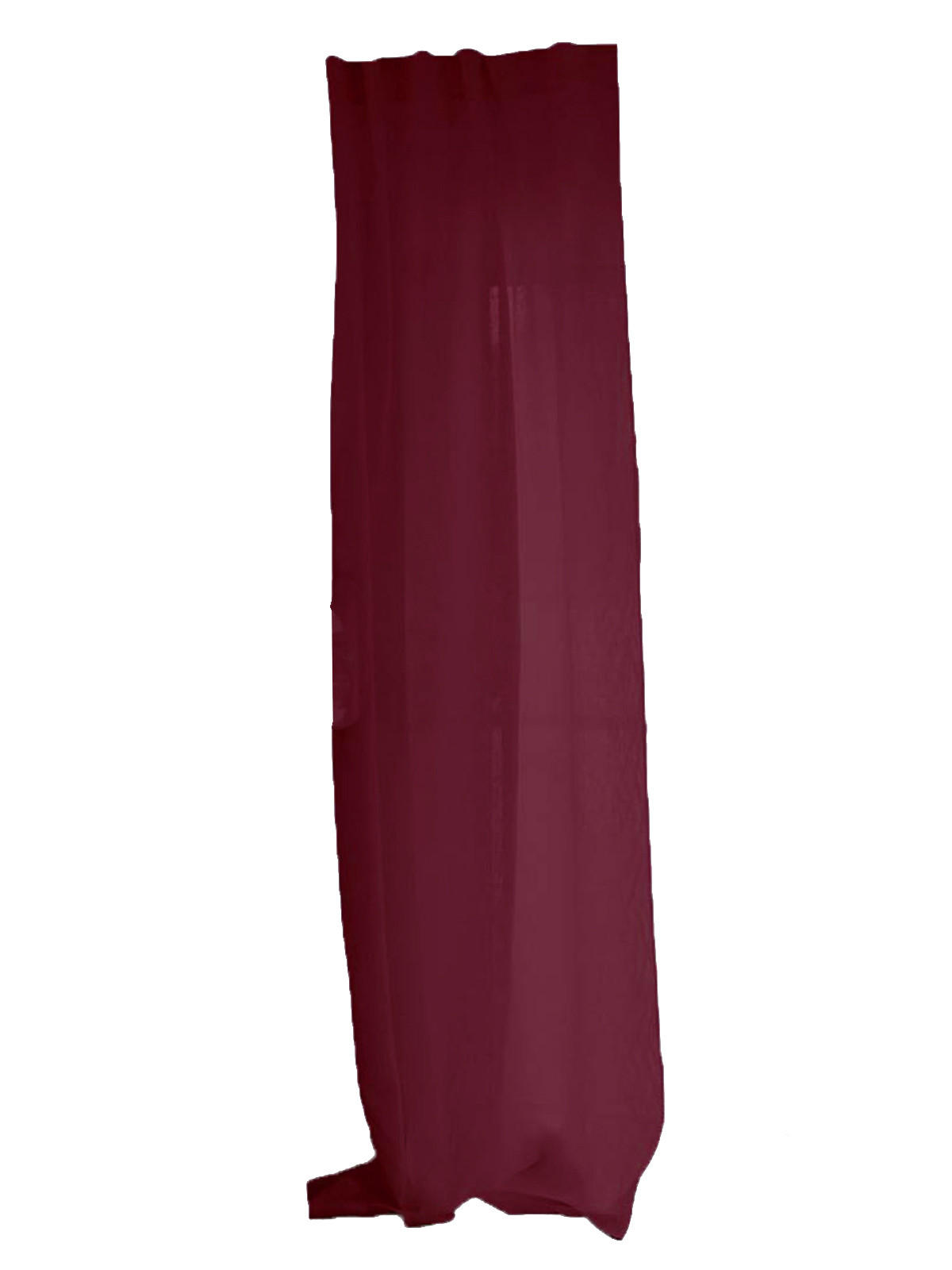 SCHLAUFENVORHANG reines Leinen mit verdeckten Schlaufen merlot-rot 135/245 cm - Dunkelrot, Naturmaterialien (135/255cm) - beties Heimtextil