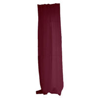 SCHLAUFENVORHANG reines Leinen mit verdeckten Schlaufen merlot-rot 135/245 cm - Dunkelrot, Naturmaterialien (135/255cm) - beties Heimtextil