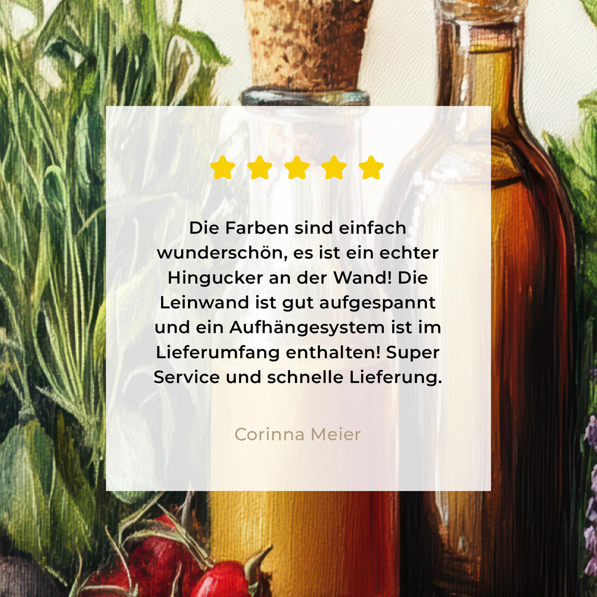 LEINWANDBILD Stilleben - Kräuter - Gewürze - Früchte - Farbenfroh Wandbilder 80x60 cm - Grün, Textil (80/60cm) - MuchoWow