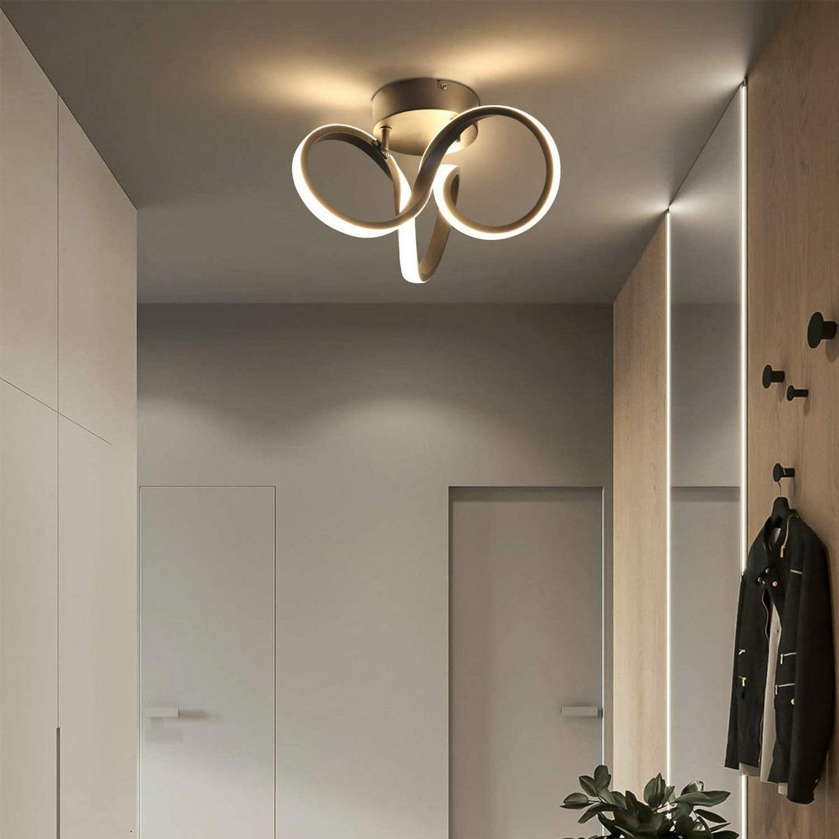 LED-DECKENLEUCHTE Norbert 31/26/20 cm - Schwarz, Metall (26/31/20cm) - Nettlife