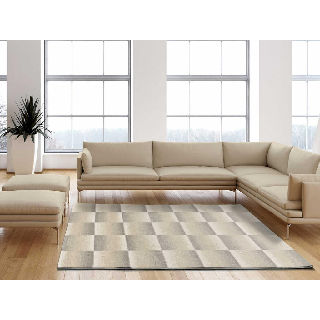 Thumbnail - Atticgo Webteppich, Silber, Beige, Textil, Abstrakt, Rechteckig, 133x190 cm, Oeko-Tex® Standard 100, in verschiedenen Gr...