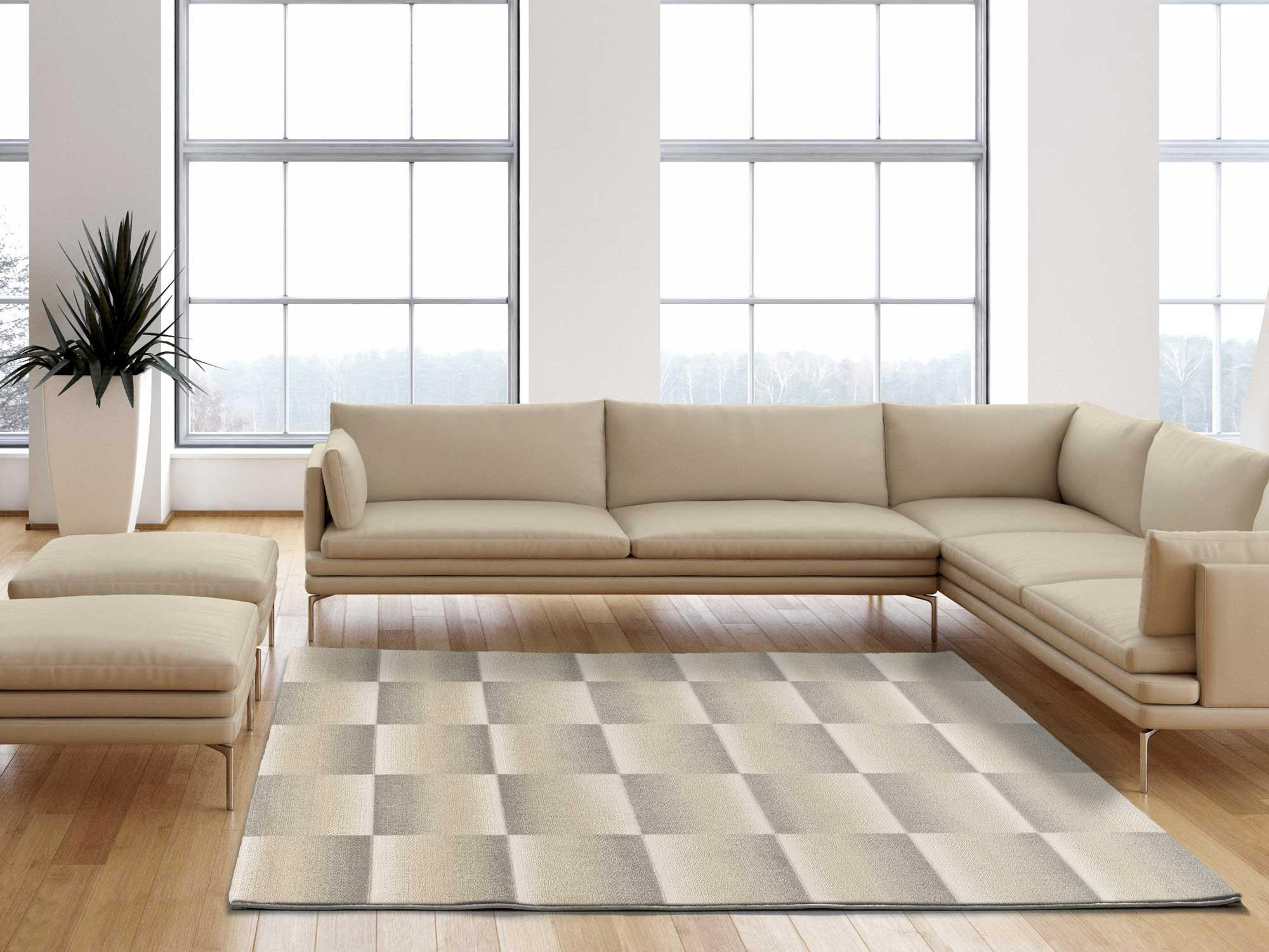 Thumbnail - Atticgo Webteppich, Silber, Beige, Textil, Abstrakt, Rechteckig, 80x150 cm, Oeko-Tex® Standard 100, in verschiedenen Grö...