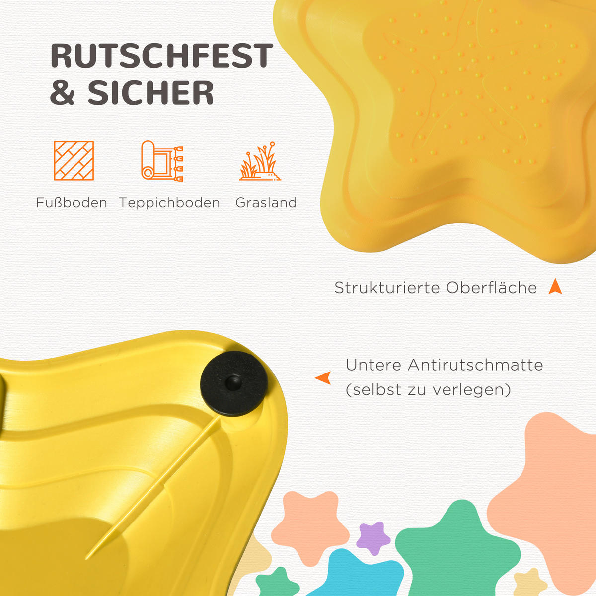 FLUSSSTEINE, Kunststoff, Mehrfarbig, 36,5L x 36,5B x 16H cm - Multicolor, Kunststoff (36.5/16/36.5cm) - ZONEKIZ