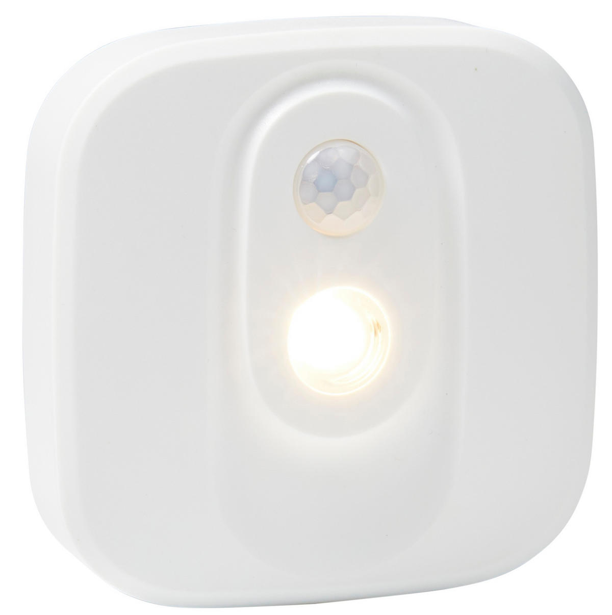 LED-SPOT-STRAHLER - batteriebetrieben mit Bewegungsmelder und Helligkeitssensor für Flur und Keller - Weiß, Kunststoff (7.5/7.5/2.9cm) - Northpoint