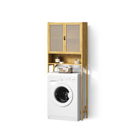 OMARICA ZA PRALNI STROJ Mincio, Bambus, 66 x 168 cm z 2 vrati - naravne barve, leseni material (66/168/25cm) - Livinity®