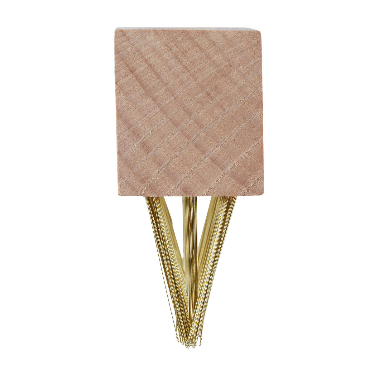 SPÁROVÝ KARTÁČ přírodní zlatý 6dílná-sada ocelové štětiny - různobarevná, kov/dřevo (10/7.5/3.5cm) - Relaxdays
