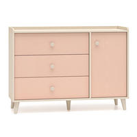 KOMMODE Mevel Wüstensand / Millennial Pink 120 / 40 / 85cm - Pink, Holz/Holzwerkstoff (120/85/40cm) - Feldmann-Wohnen